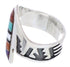Sterling Silver Southwestern Multicolor Ring Size 6-1/4 EX61096